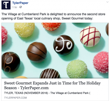 Sweet Gourmet Expands Just in Time for The Holiday Season